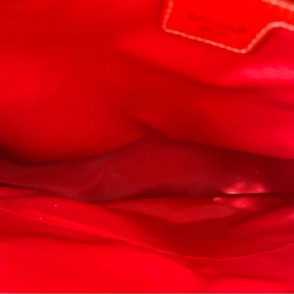 Authentic Kate Spade Pebbled Leather Bag – Poppy / Bright Orange-Red - Picture 7 of 8